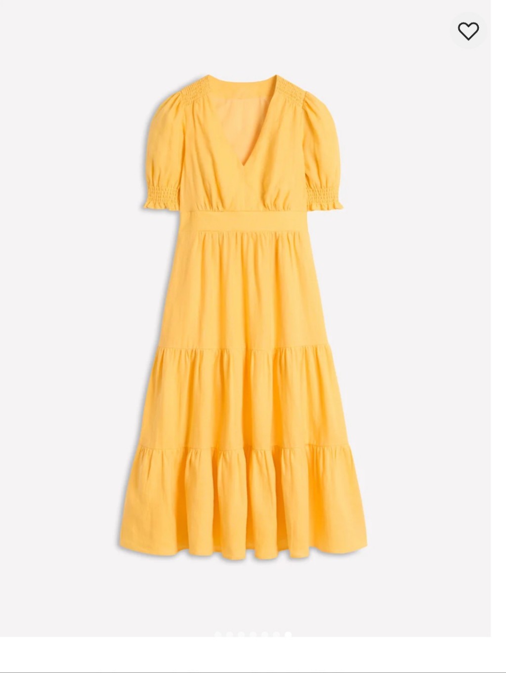 Yellow Linen Boden Dress New
